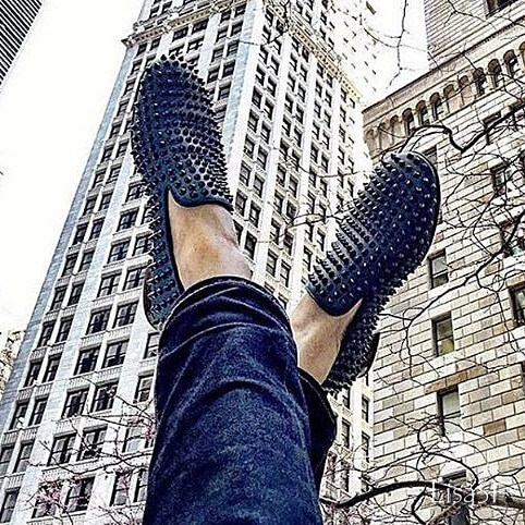 2016-17AW新作クリスチャン ルブタンコピー 大人の格上げローファー Christian Louboutin Dandelion 黒x黒